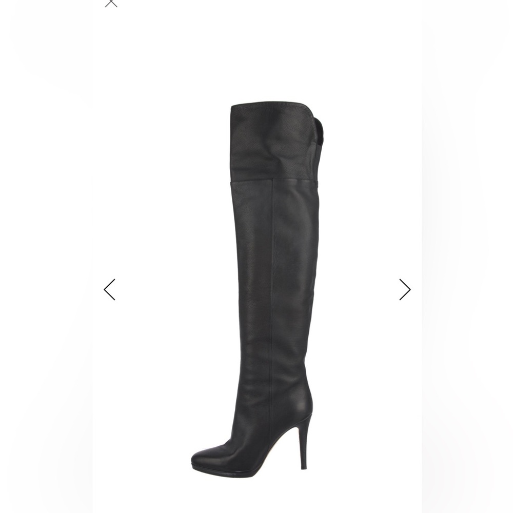 Jimmy Choo Sleek Black Over-the-Knee Boots 37